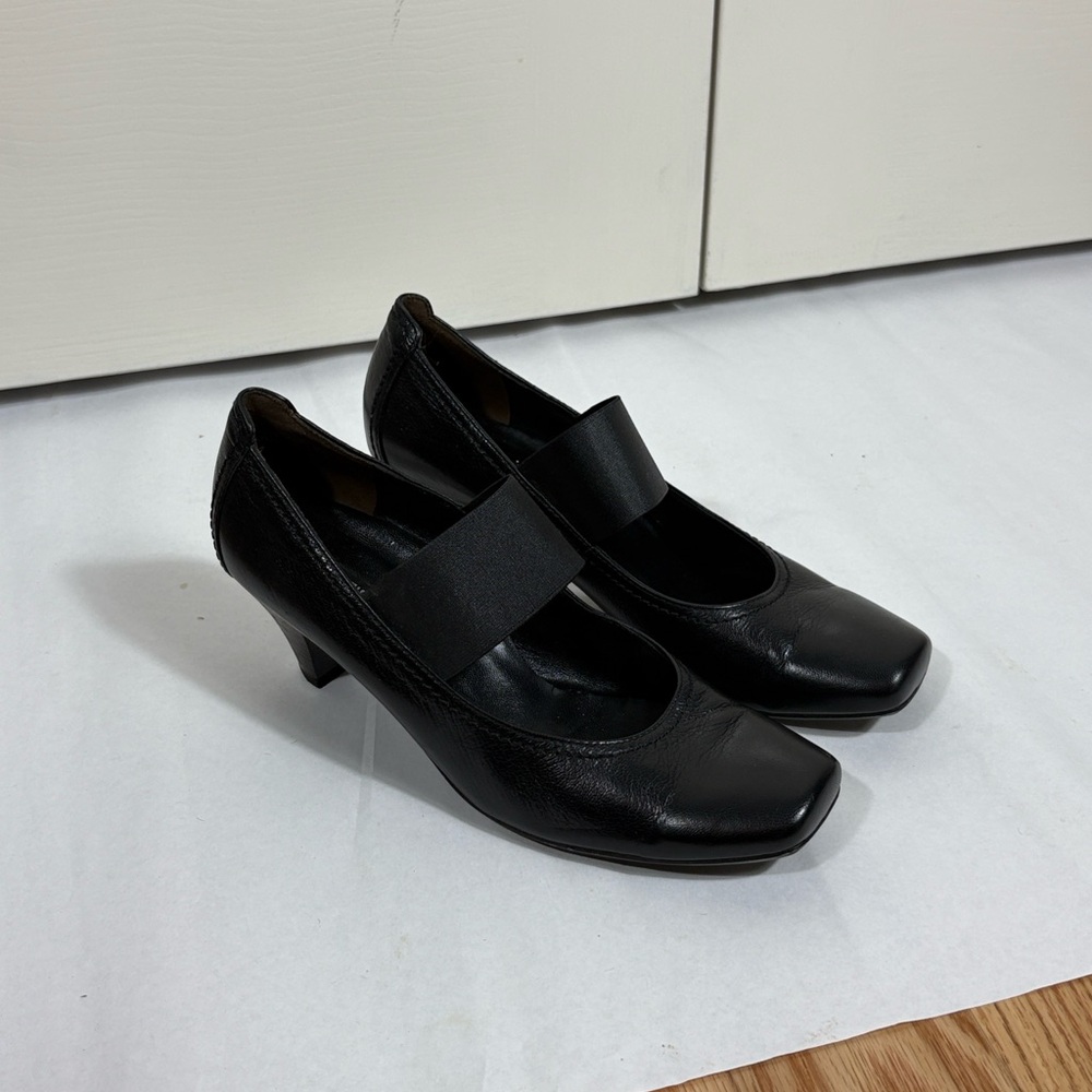 Paul Green Black Leather Mary Jane Pumps UK 6/US 8.5 - Picture 2 of 8